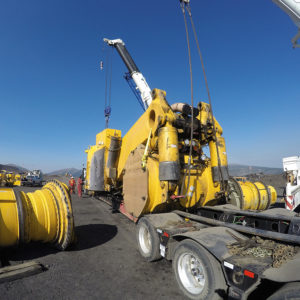 Global relocation project of Komatsu 830E, haul truck