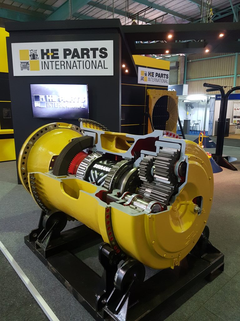 Birrana enhanced wheel group display at electra mining africa 2018