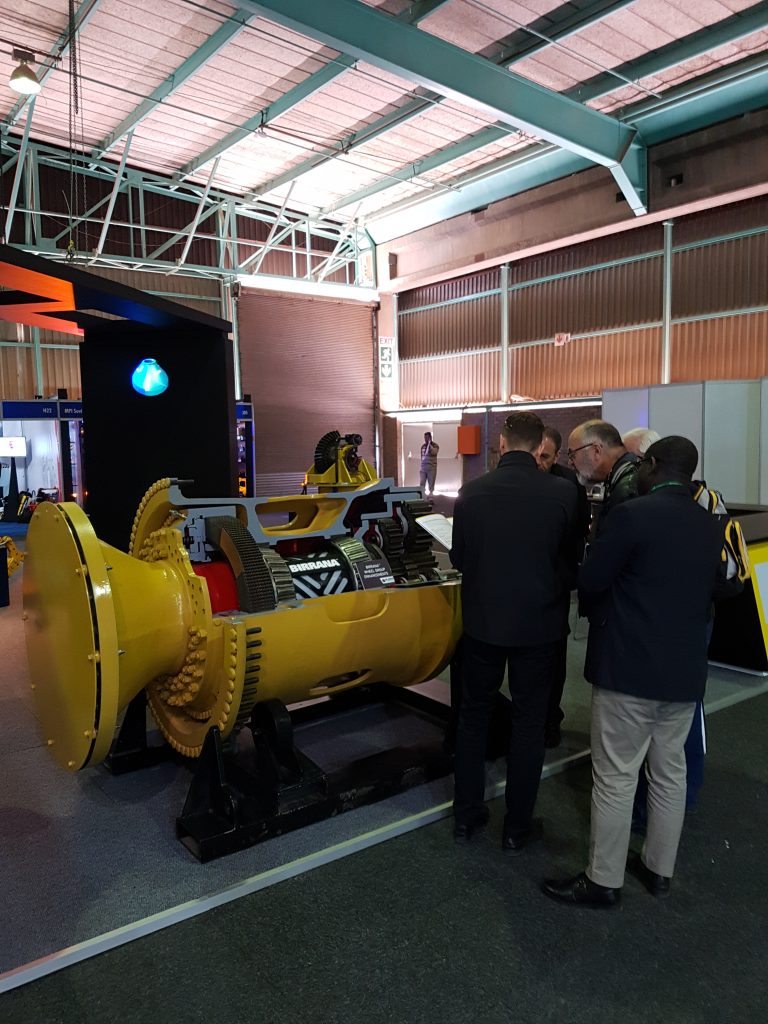 Stand visitors admiring birrana enhanced wheel group sub-sect model