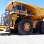 A relocated 830E AC trucks proudly displayed at the Mantos Copper mine in Antofagasta. Chile.