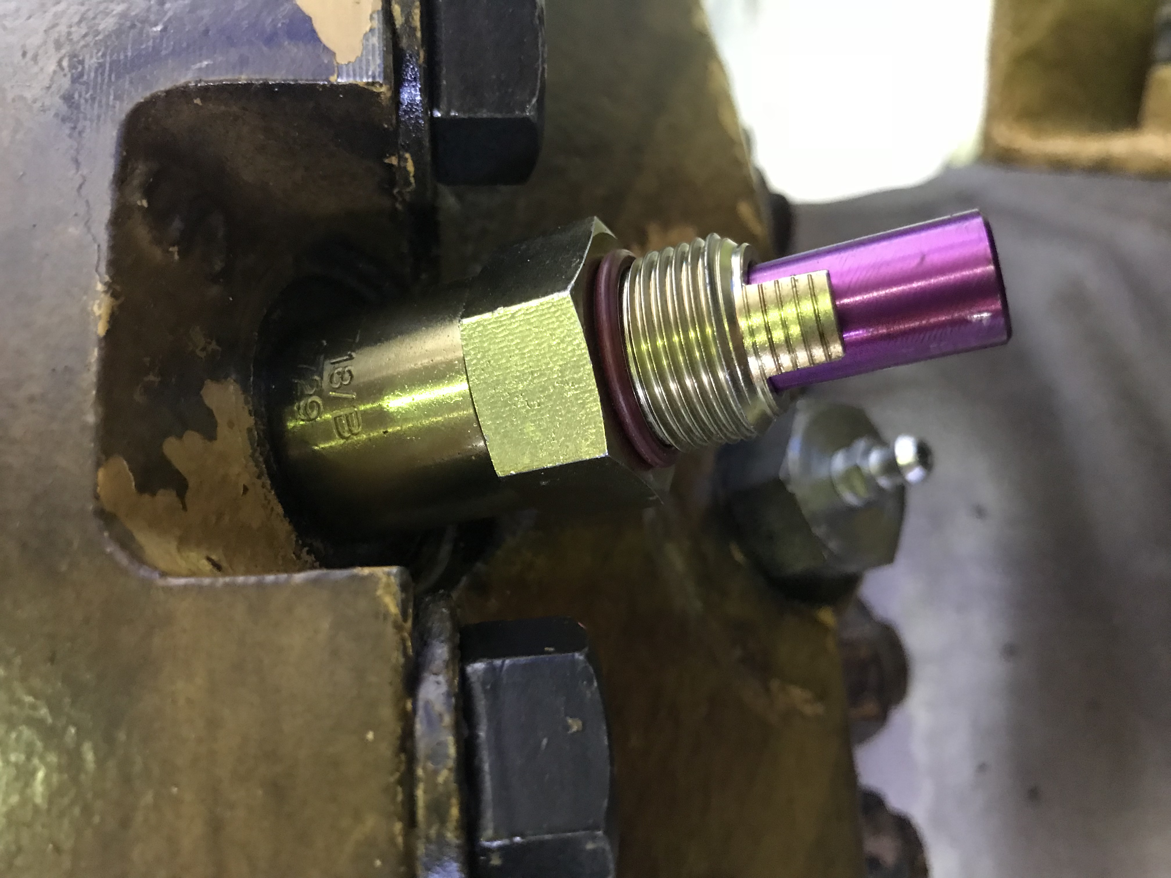 Birrana break wear gauge installed in wheel group with cap removed