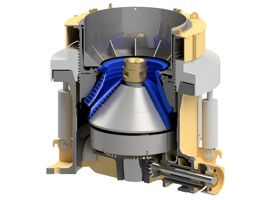 Wearvision cone crusher and liner subsection