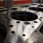 cylinder head being machined