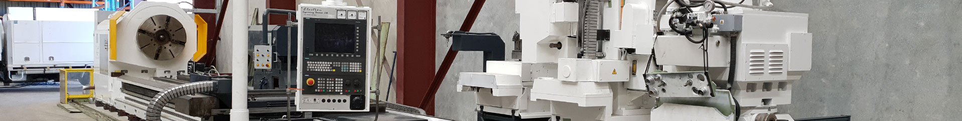 H-E Parts Engineering large horizontal lathe, CNC Automated