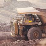 Mining haul truck operating on mine site